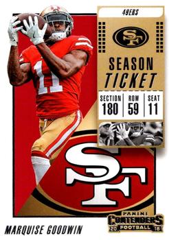 Marquise Goodwin San Francisco 49ers 2018 Panini Contenders NFL #15